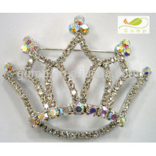 Strass Krone Brosche Tiara Design Pin